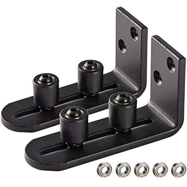 Black Useful Floor Guide Roller Bottom Stay Sliding Barn Door Hardware Black Useful Floor Guide Roller Bottom Stay Sliding Barn Door Hardware